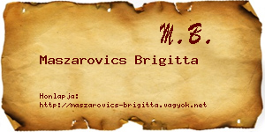 Maszarovics Brigitta névjegykártya
