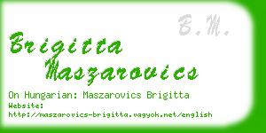 brigitta maszarovics business card